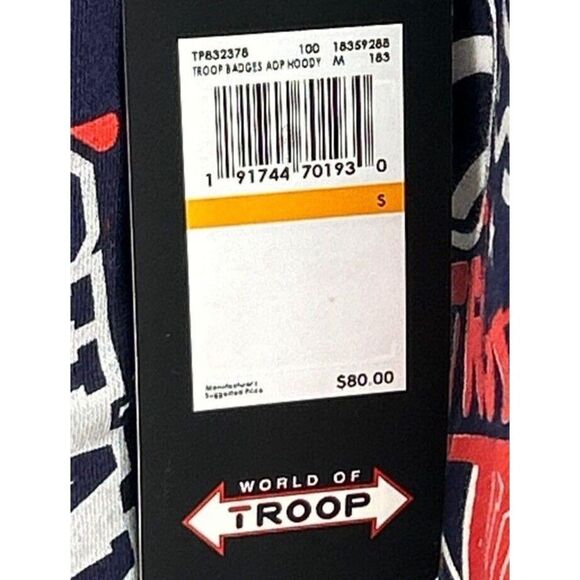 NEW WORLD OF TROOP HOODIE JUNIOR SMALL BLK/RED/MULTICOLORED - Picture 5 of 6
